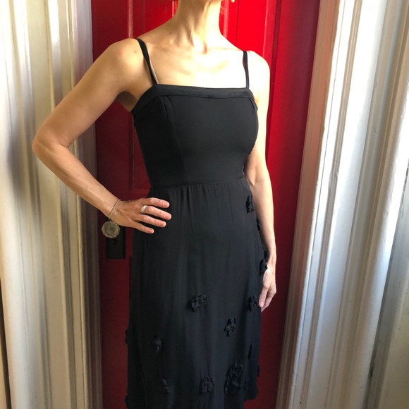 Anthropologie Odille Black 100% Silk Dress - Picture 1 of 8